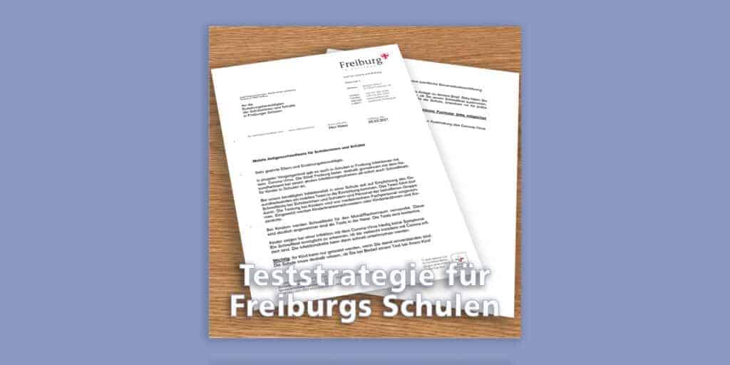 Schnelltests für Schulkinder in Freiburg nur bei nach­gewie­senem Vorfall