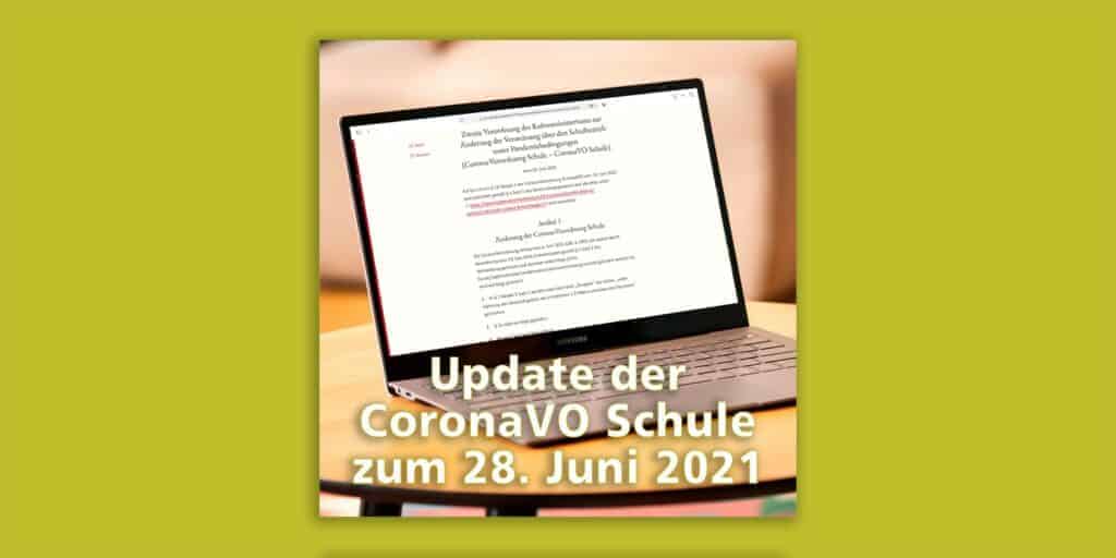 Update CoronaVO Schule: Regelung zum Schulessen stark vereinfacht