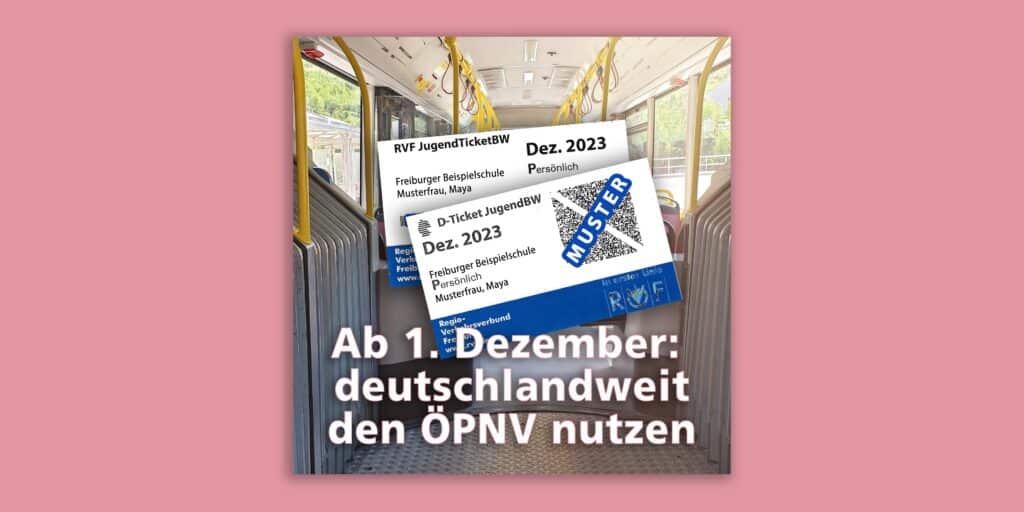 Deutschlandweit den ÖPNV nutzen mit dem D-Ticket JugendBW